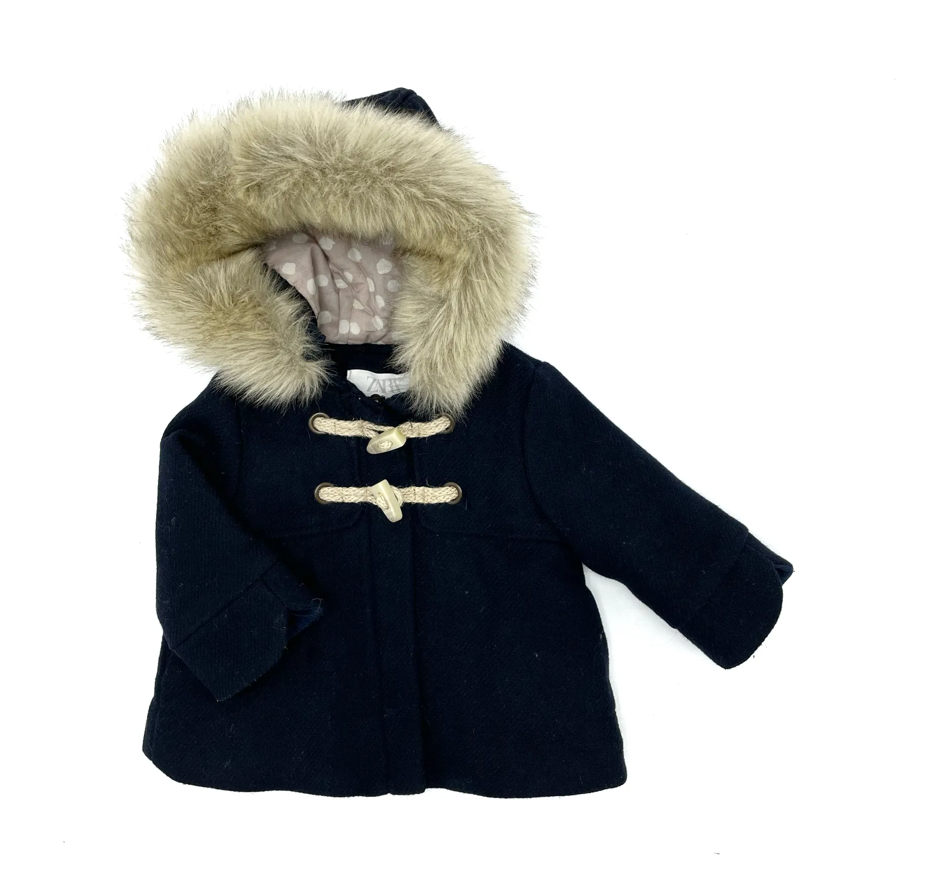 Zara lined wool coat - 6-9m