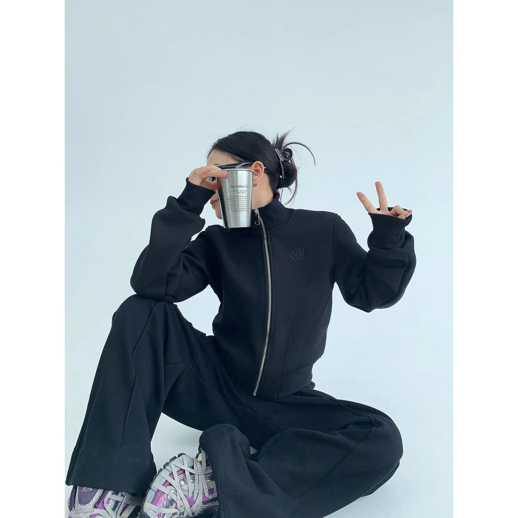 Zippered High-Neck Jacket